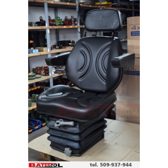 Siedzenie (fotel) mechaniczny do ciągnika + podłokietniki + zagłówek